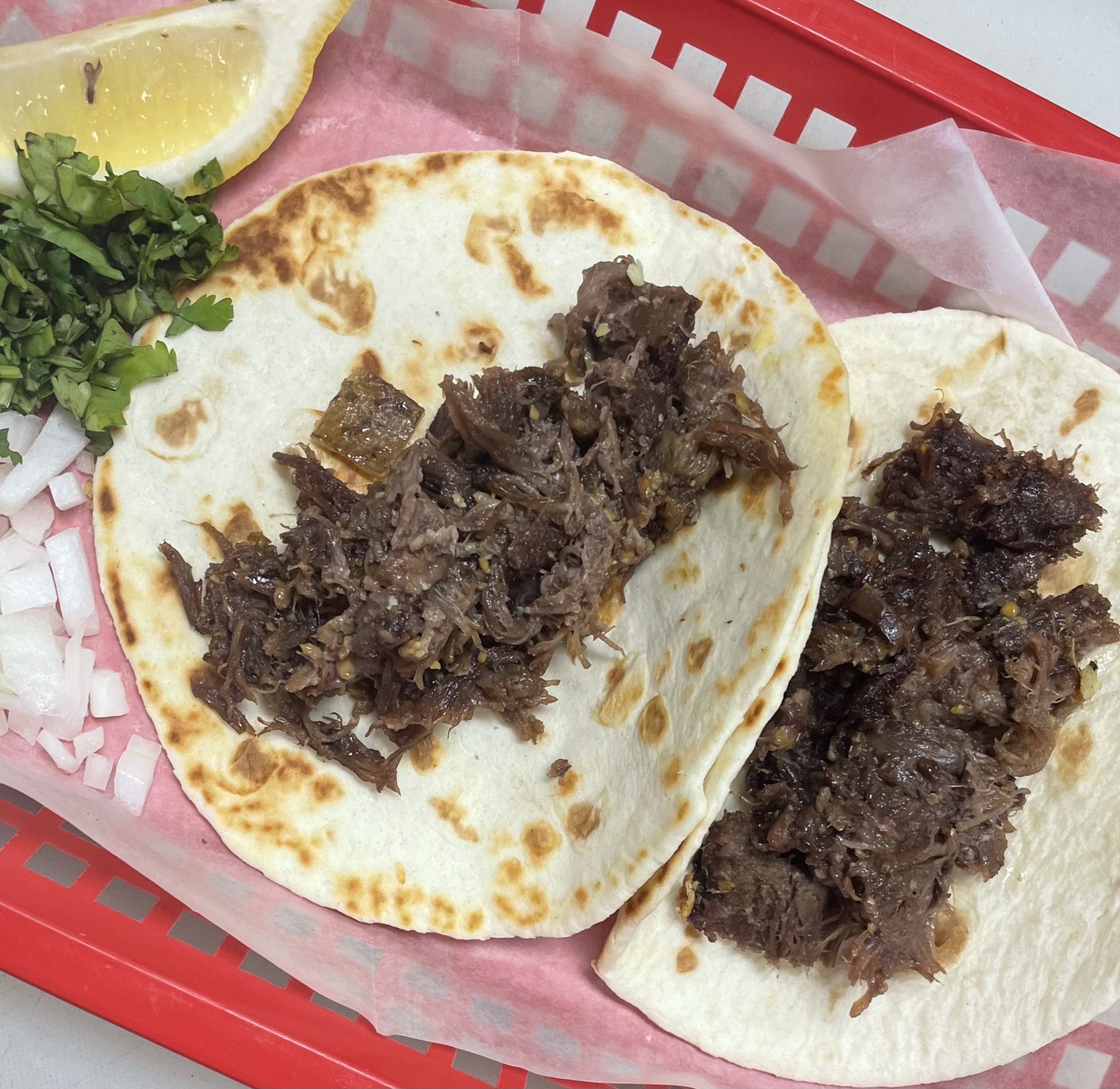 Order Barbacoa Taco food online from Habaneros store, Mansfield on bringmethat.com