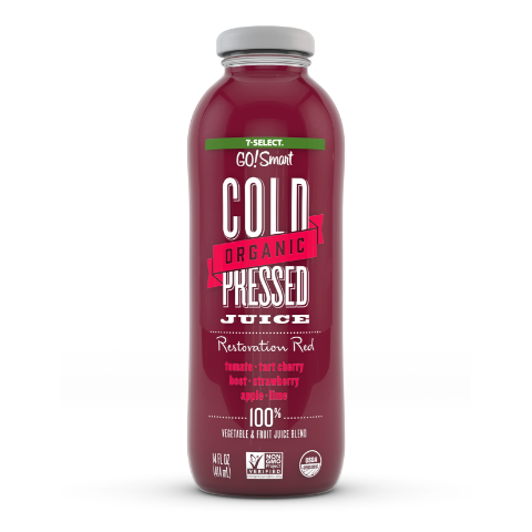 Order 7-Select Organic Cold Pressed Restoration Red 14oz food online from 7-Eleven store, Oklahoma City on bringmethat.com