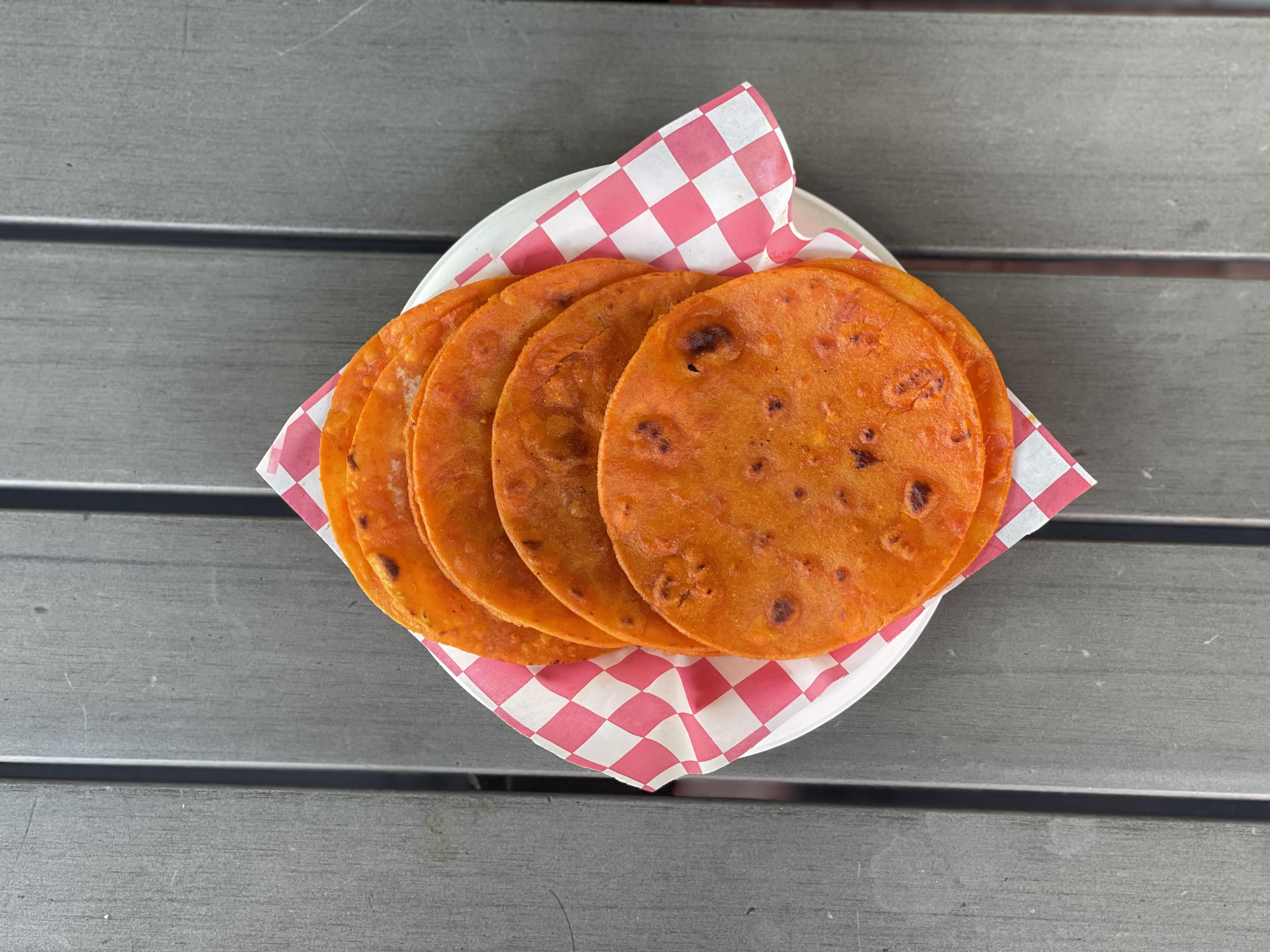 Order 4 Corn Tortillas food online from Teddy Red Tacos store, Venice on bringmethat.com
