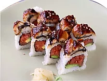 Order Red Dragon Roll food online from Fuji Grill store, Orange on bringmethat.com