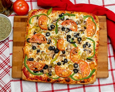 Order Veggie Lovers Pizza food online from Katsouprinis Pizza Squared store, Bethesda on bringmethat.com