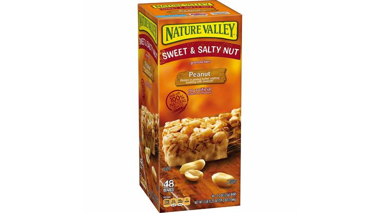 Order Nature Valley Sweet & Salty Peanut Granola Bars, Pack of 48 food online from Route 7 Food Mart store, Norwalk on bringmethat.com