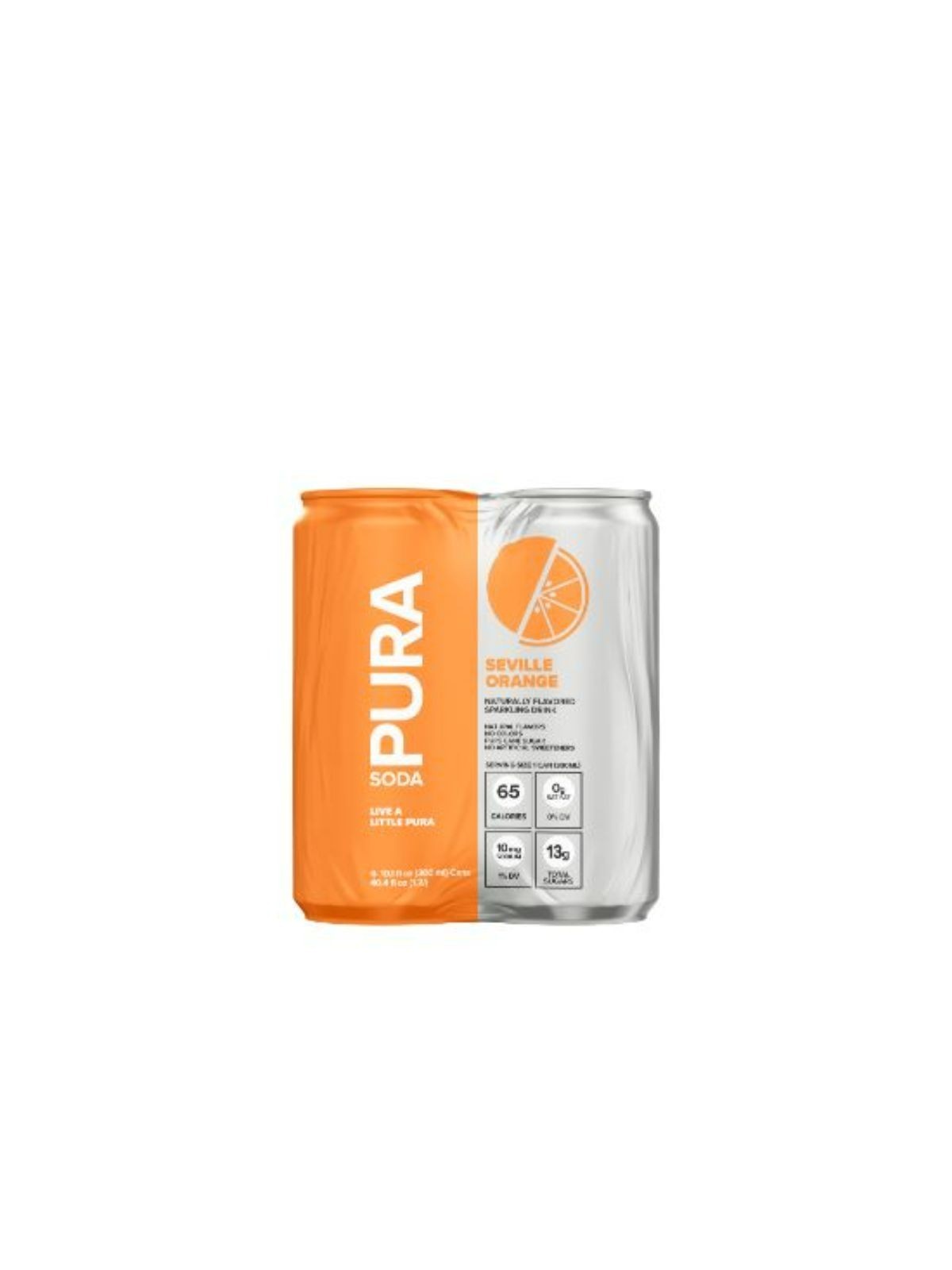 Order Pura Soda Silver Orange Sparkling Flavoured Drink (10.1 oz) food online from Stock-Up Mart store, Houston on bringmethat.com