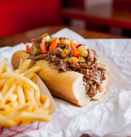 Order 8. Italian Beef food online from Wolfy's store, Chicago on bringmethat.com