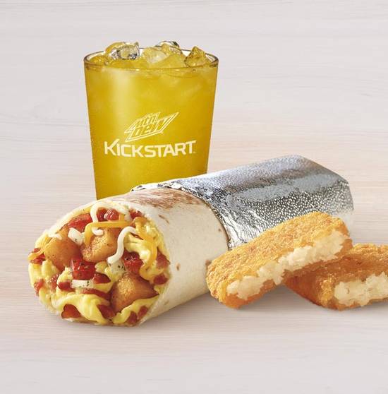 Order Grande Toasted Breakfast Burrito Combo food online from Taco Bell store, Lubbock on bringmethat.com