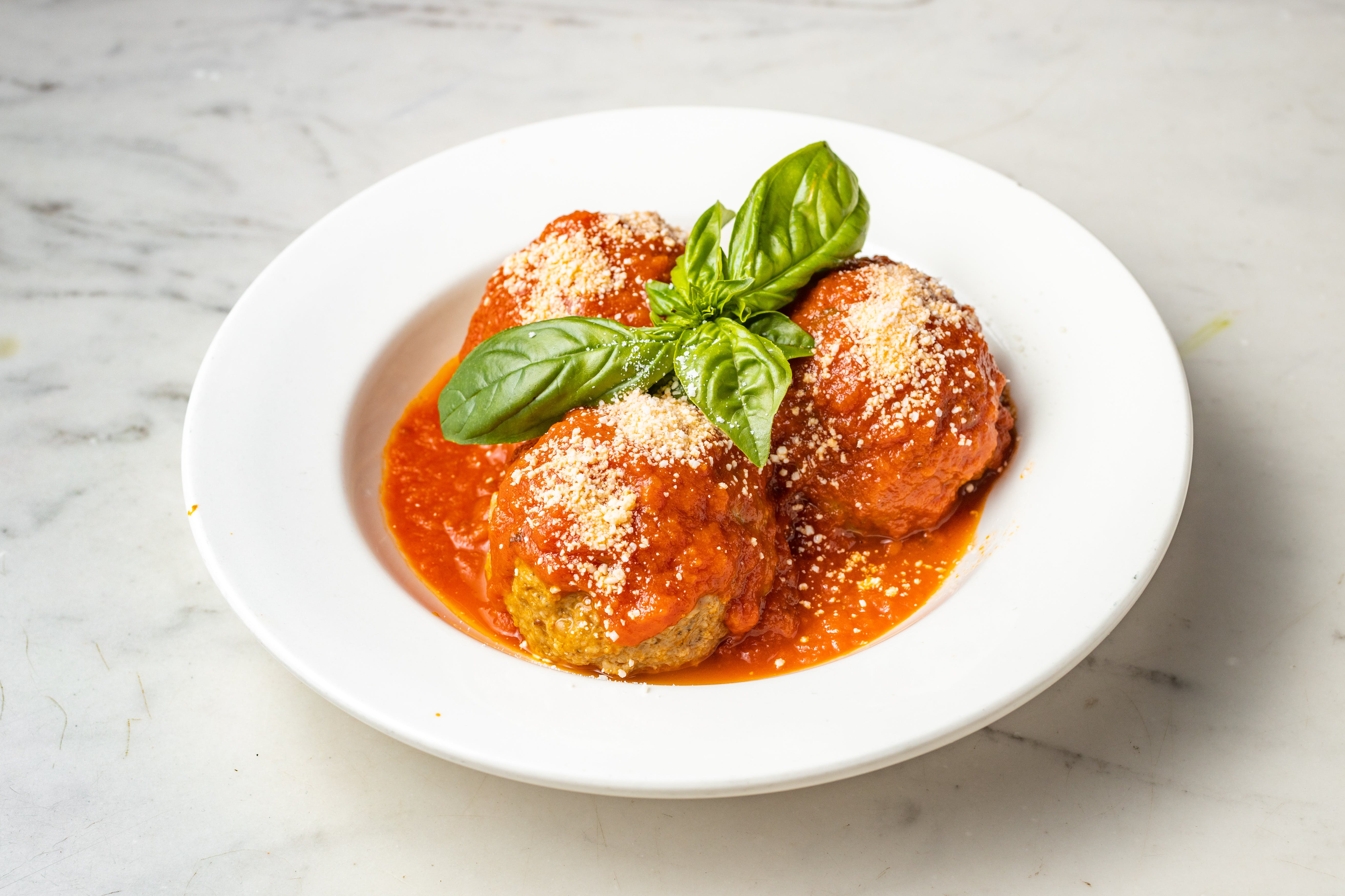 Order Side of Meatballs - 3 Pieces food online from Graziella Pizza store, Flushing on bringmethat.com
