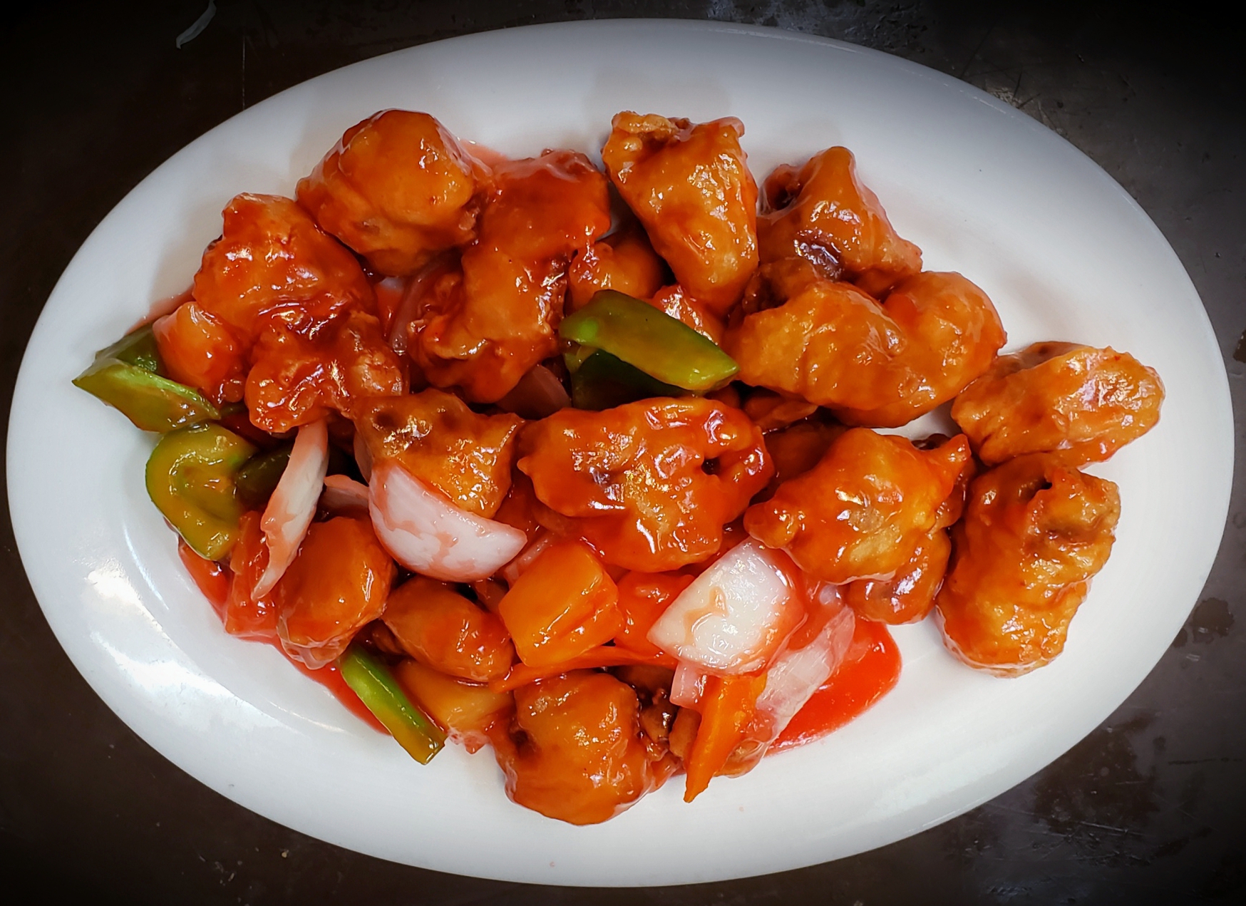Order 403. Sweet and Sour Pork food online from Thien Hoang Restaurant store, Portland on bringmethat.com
