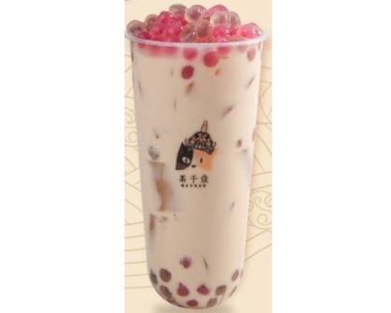 Order Crystal Boba Coffee Milk Tea  脆啵啵鸳鸯奶茶 food online from Timeless Tea store, Bellevue on bringmethat.com