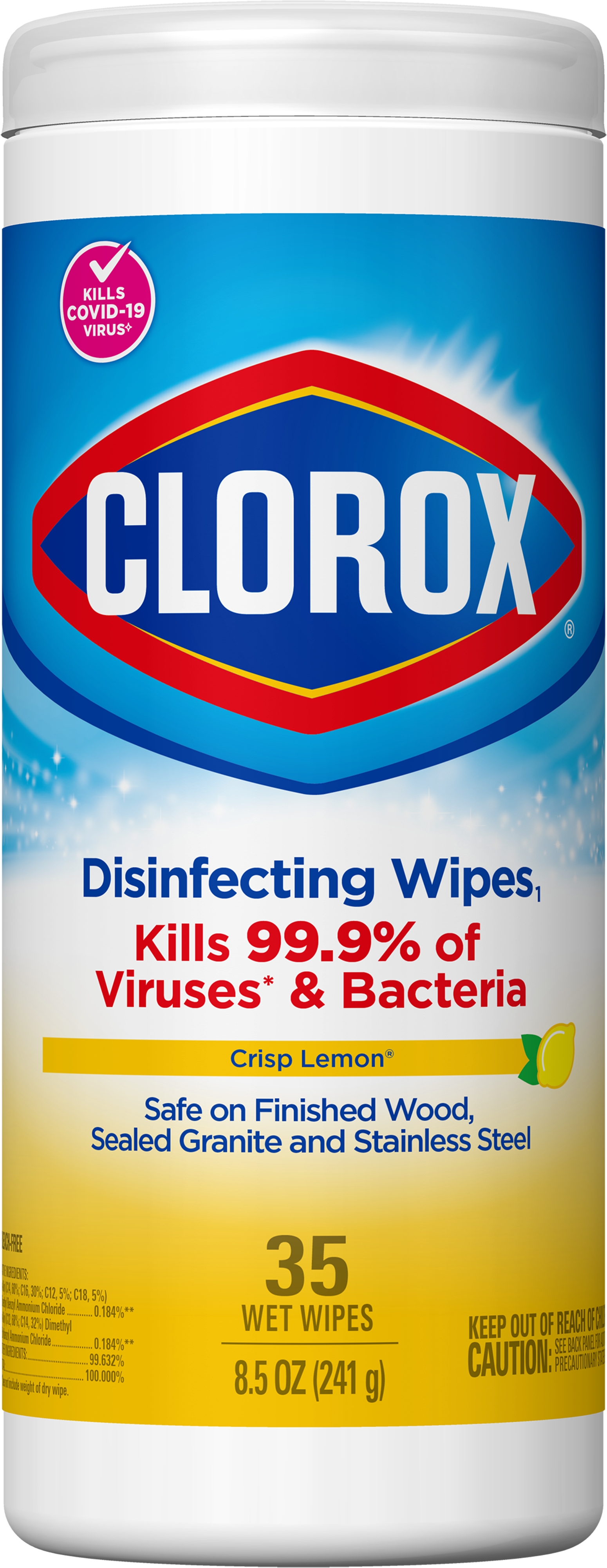 Order Clorox Disinfecting Wipes - Crisp Lemon, 35 ct food online from Rite Aid store, MILLER PLACE on bringmethat.com