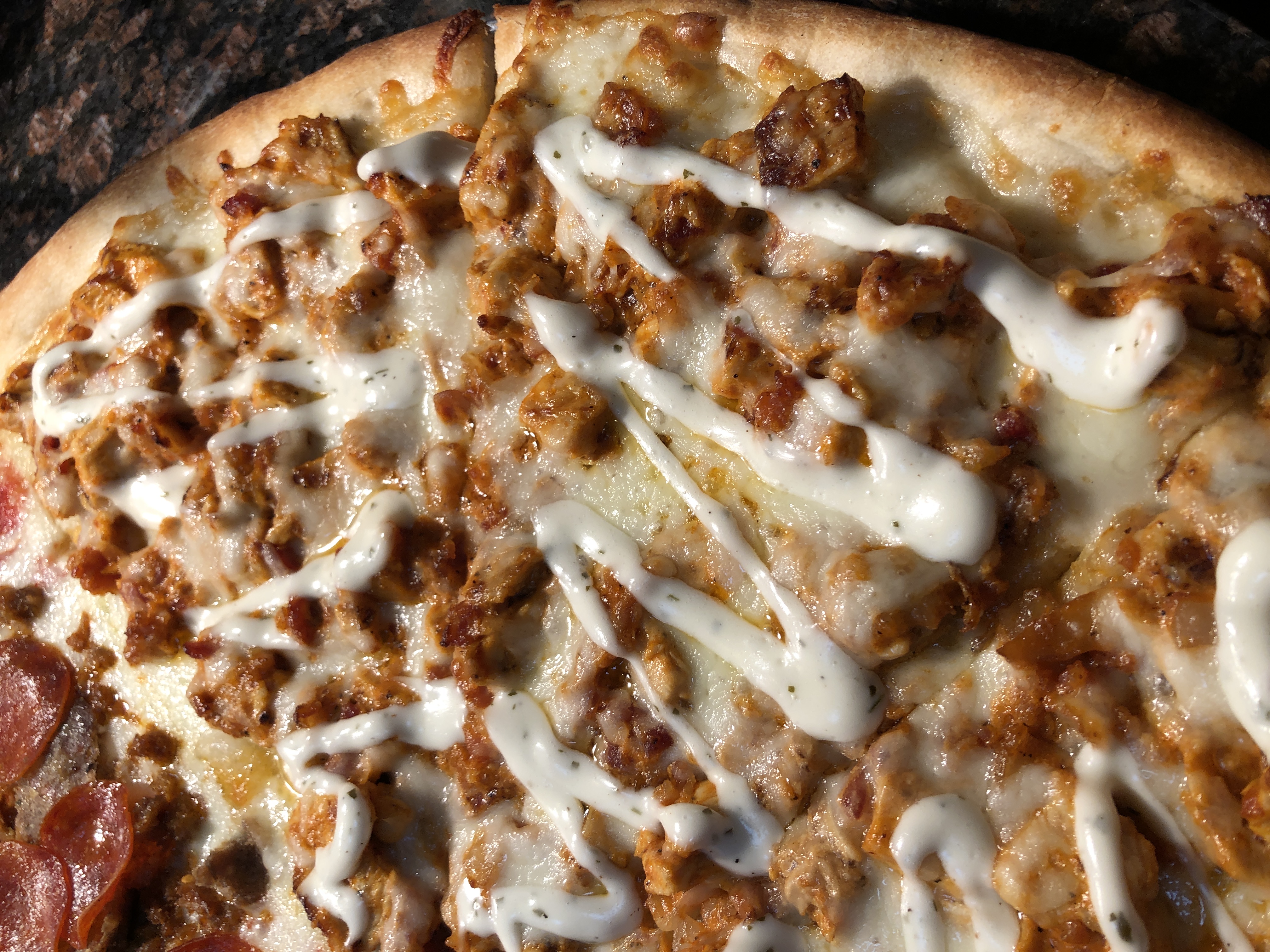 Order Chicken Bacon Ranch Pie food online from Richie's Pizza store, Deer Park on bringmethat.com
