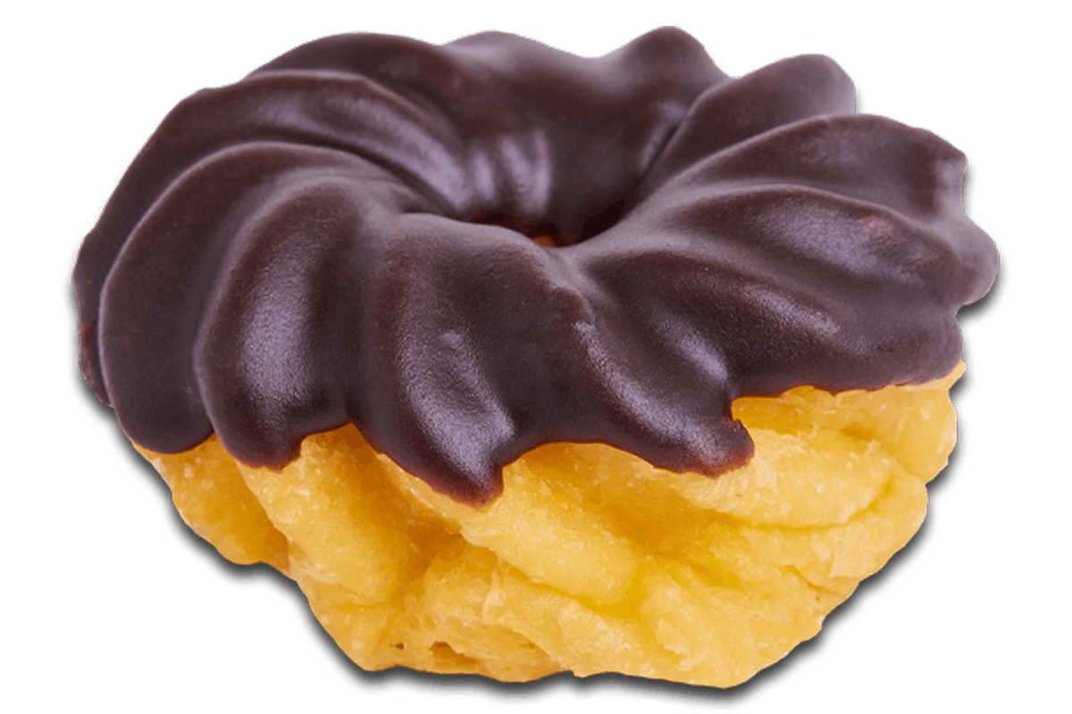 Order Chocolate Iced Cruller food online from Randy Donuts store, Costa Mesa on bringmethat.com