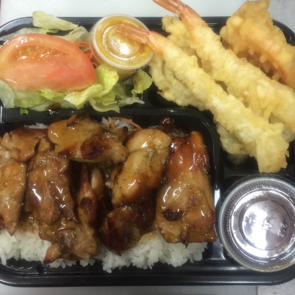 Order 2. Chicken Teriyaki and Tempura Combo food online from Aburi sushi bar store, Brooklyn on bringmethat.com