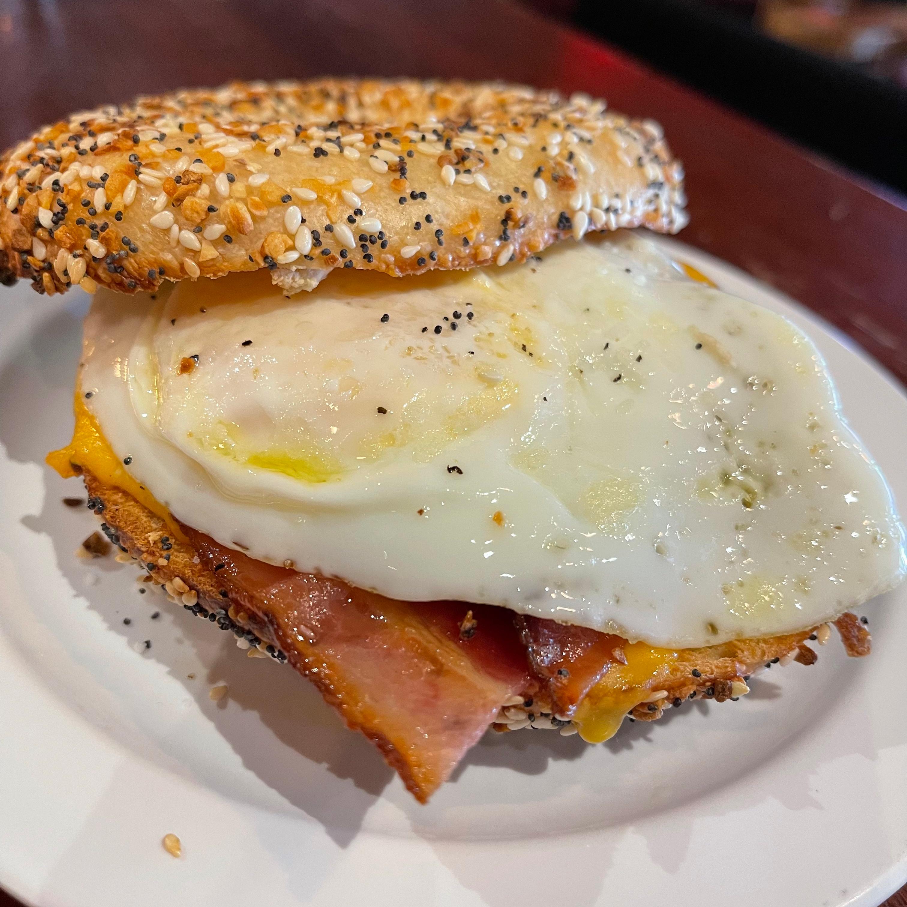 Order Bagel Breakfast Sandwich food online from Kick Butt Café store, Austin on bringmethat.com