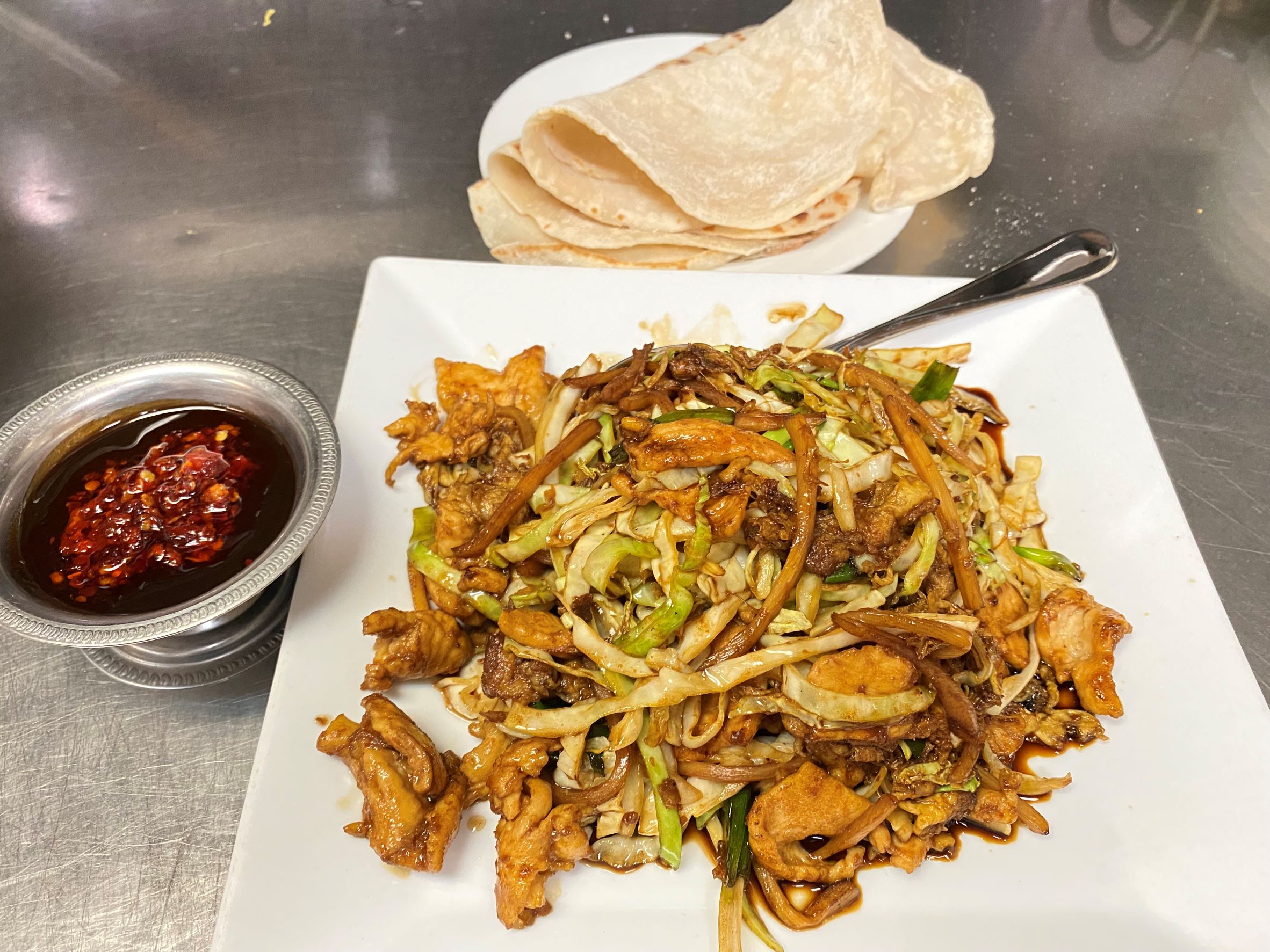 Order Moo Shu Chicken food online from Red Pepper Chinese Restaurant store, RICHFIELD on bringmethat.com