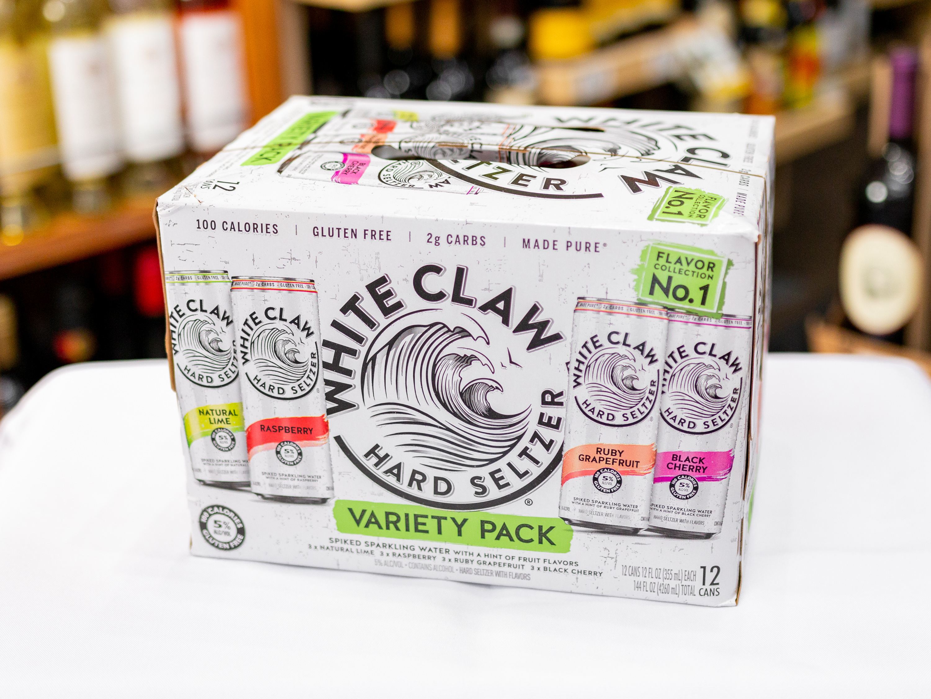 Order White Claw Black Cherry 6 Pack food online from Mike Liquor store, Huntington Beach on bringmethat.com