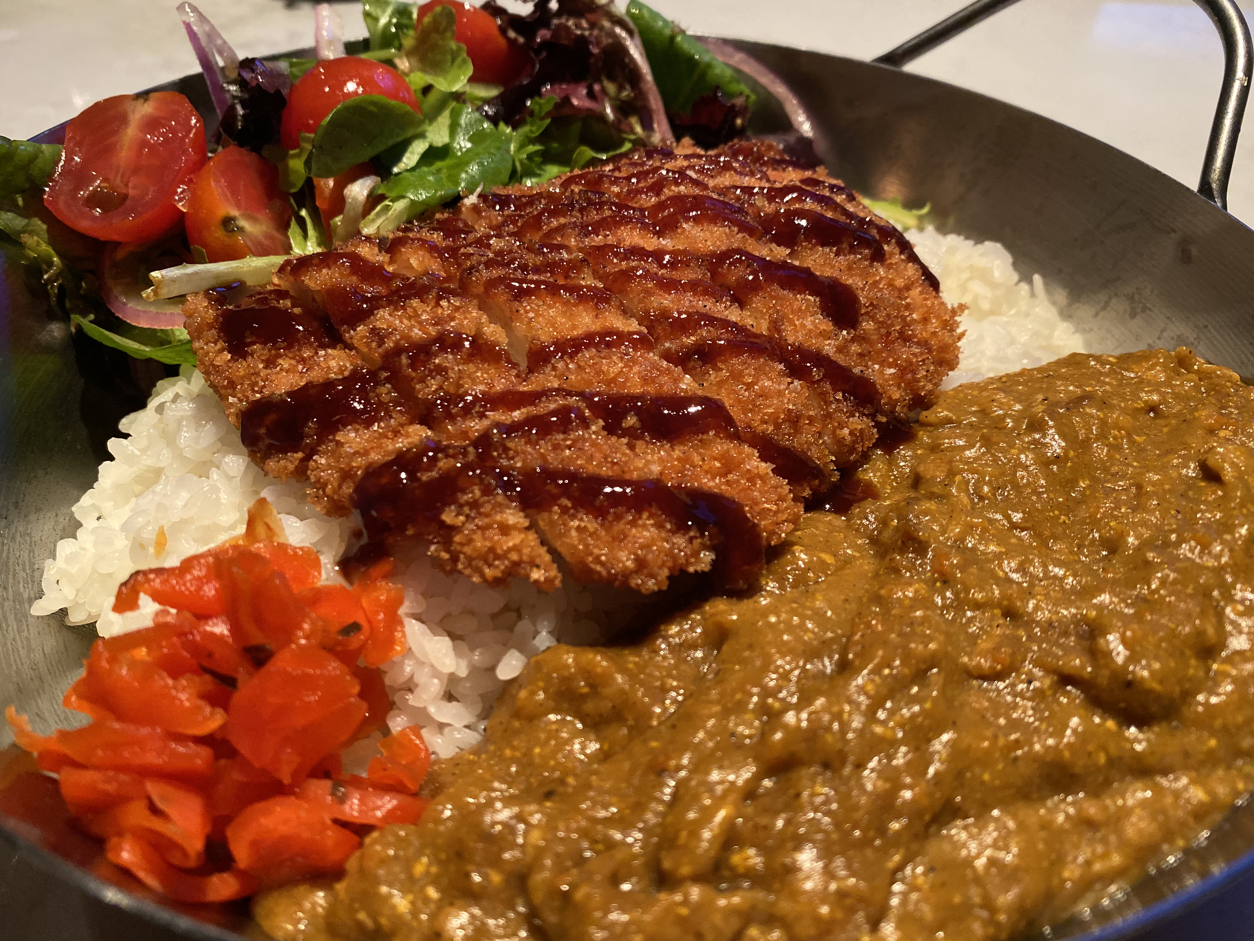 Order Chicken Katsu Curry food online from Zutto Japanese American Pub store, New York on bringmethat.com