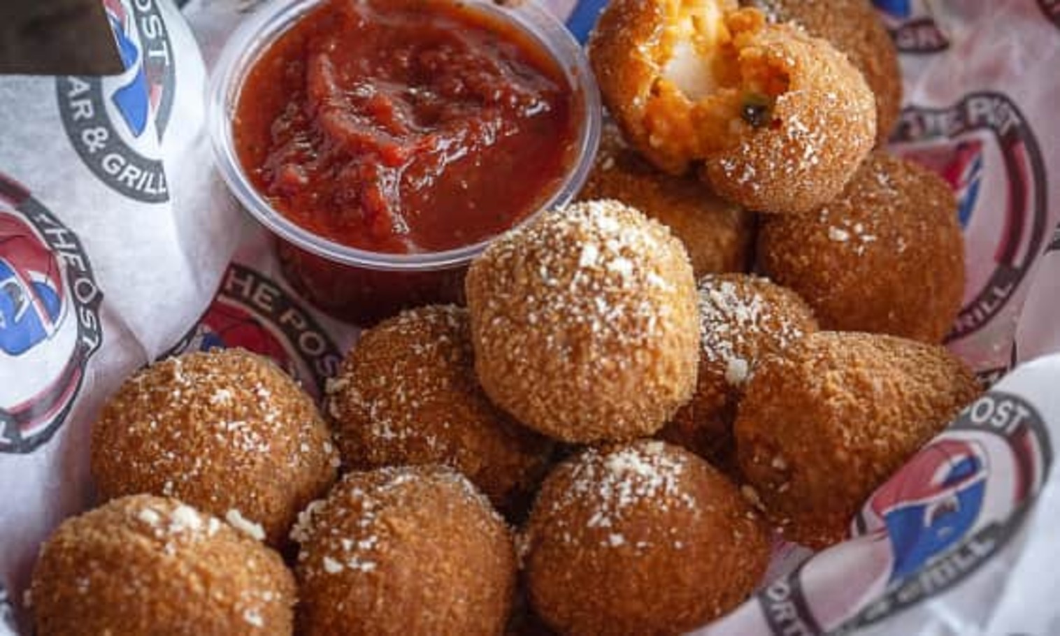 Order Deep Fried Risotto Balls food online from The Post Sports Bar & Grill store, Maplewood on bringmethat.com