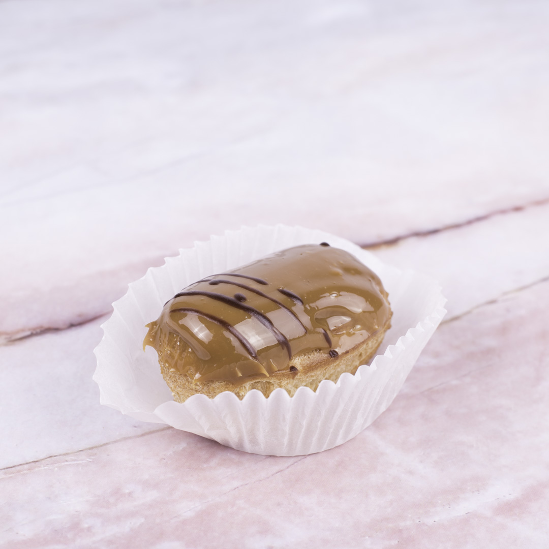 Order Caramel Mini Eclair food online from Teapot Bakery And Cafe store, Glendale on bringmethat.com