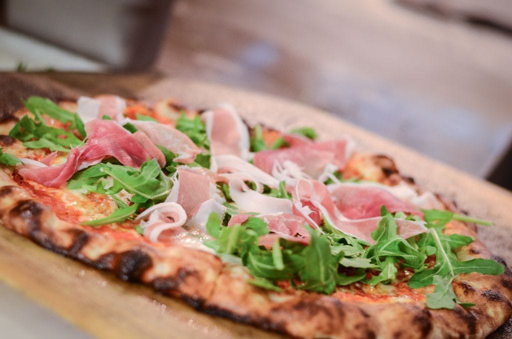 Order Prosciutto Pizza - Pizza food online from Lucky Pie Pizza & Taphouse store, Louisville on bringmethat.com