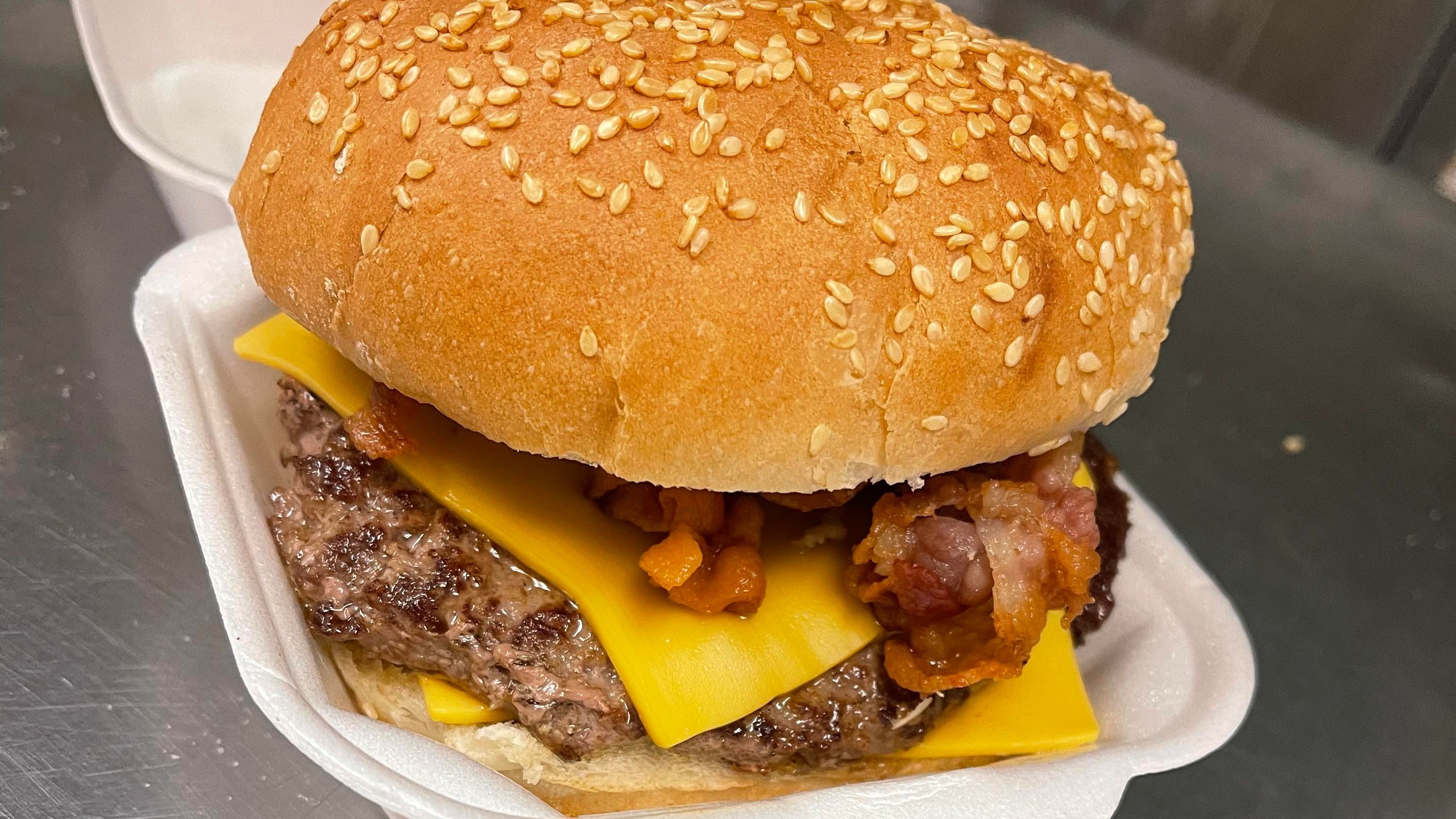 Order Bacon Cheeseburger food online from Sun Pizza store, Boston on bringmethat.com