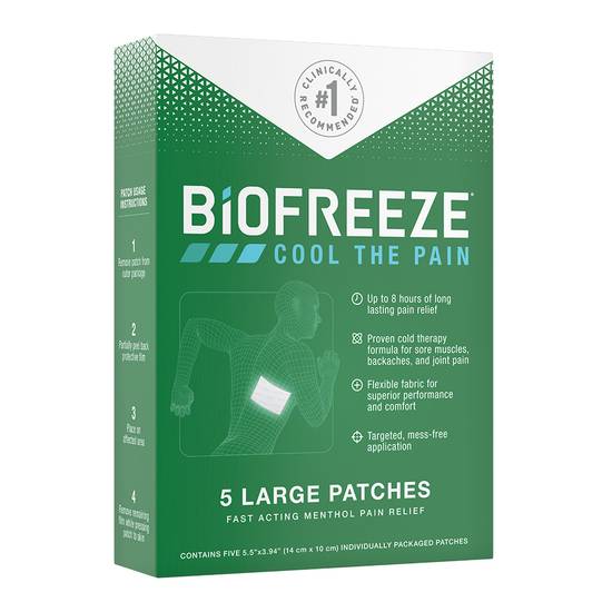 Order Biofreeze Patches (5 ct) food online from Rite Aid store, Willard on bringmethat.com