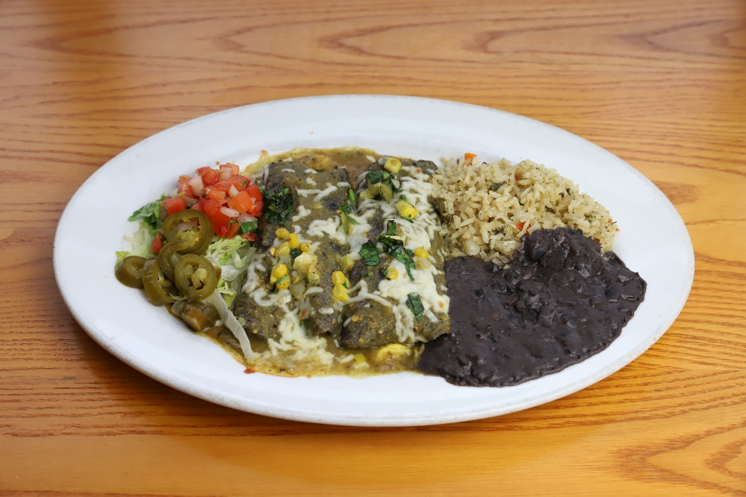 Order Enchiladas Grilled Veggie food online from Roja Mexican Grill store, Omaha on bringmethat.com