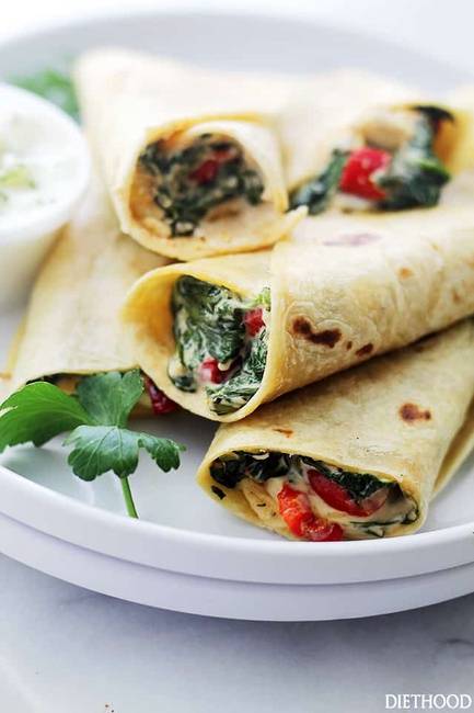 Order Spinach Parmesan Wrap food online from The Kitchen By Be Well store, Beverly Hills on bringmethat.com