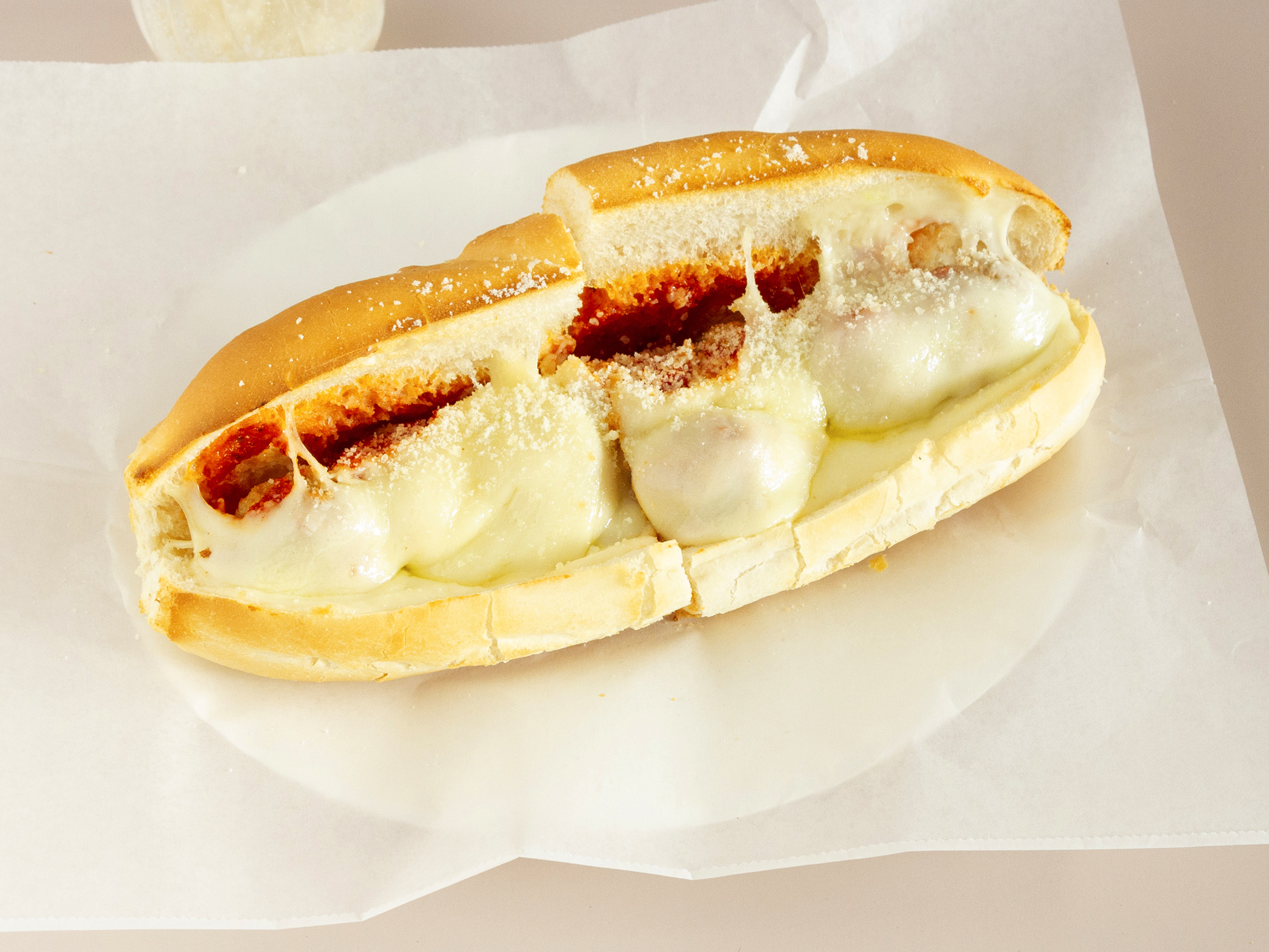 Order Meatball Parmesan Sub food online from Village Pizza House store, Brookline on bringmethat.com