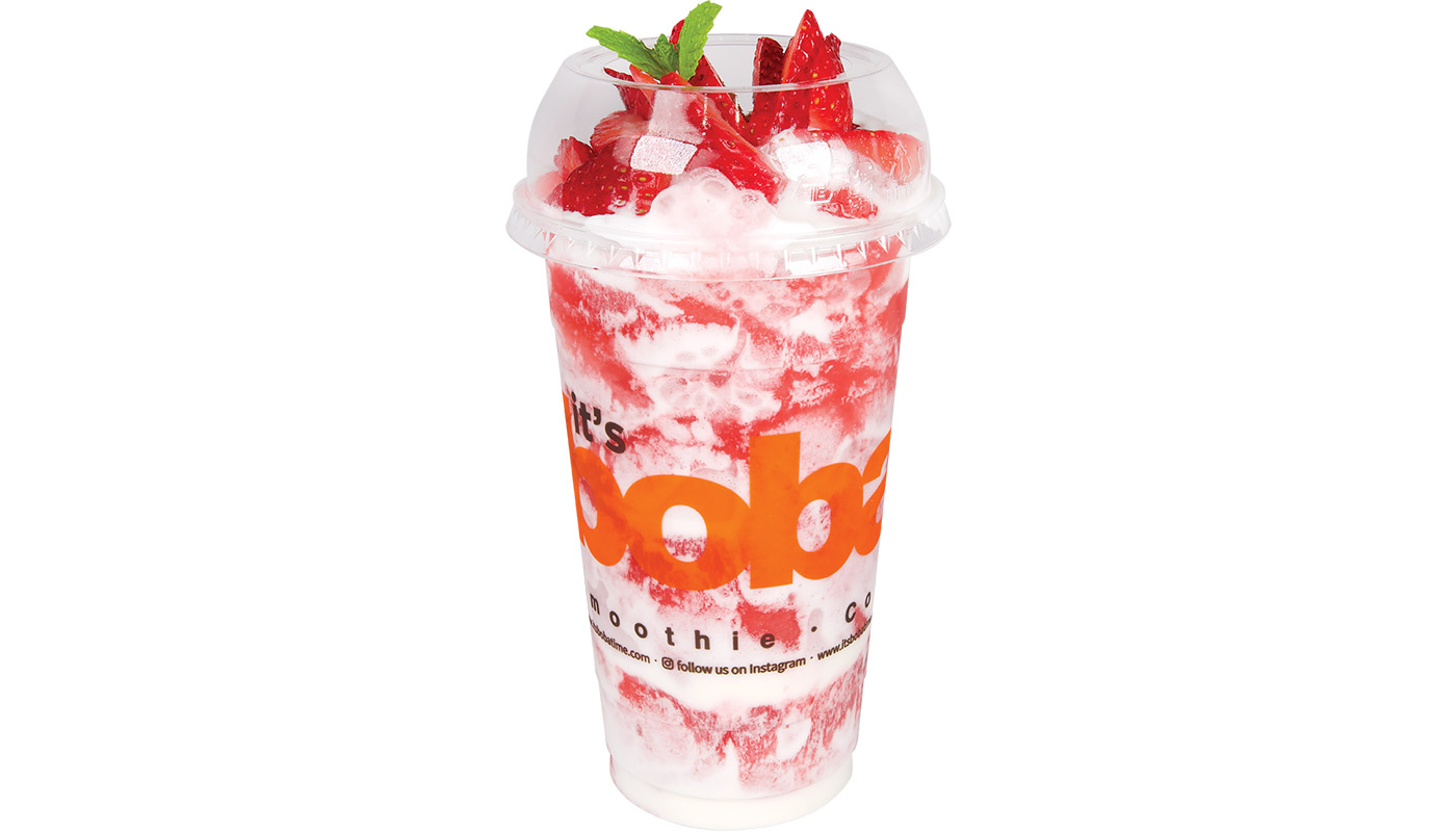 Order Strawberry Cream Slush food online from Boba Time store, Rowland Heights on bringmethat.com