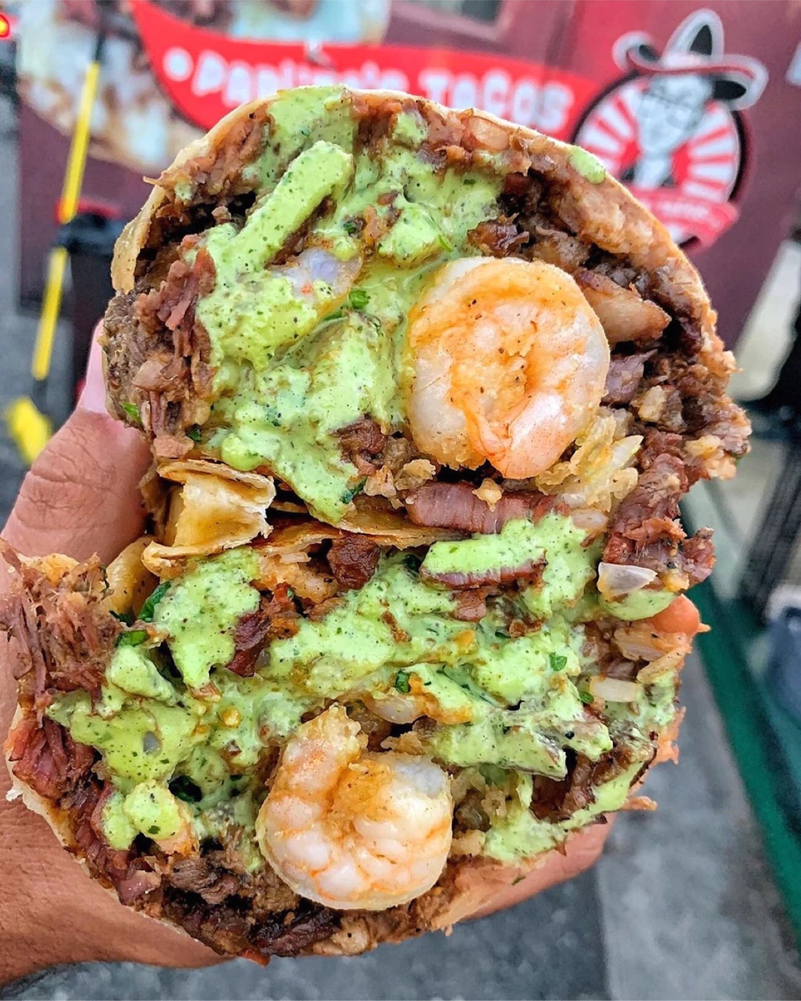Order Surf & Turf Burrito food online from Pablito's Tacos store, Los Angeles on bringmethat.com