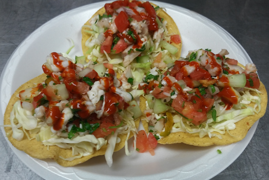 Order Ceviche Tostada food online from Chinelos Mexican Food store, Littleton on bringmethat.com