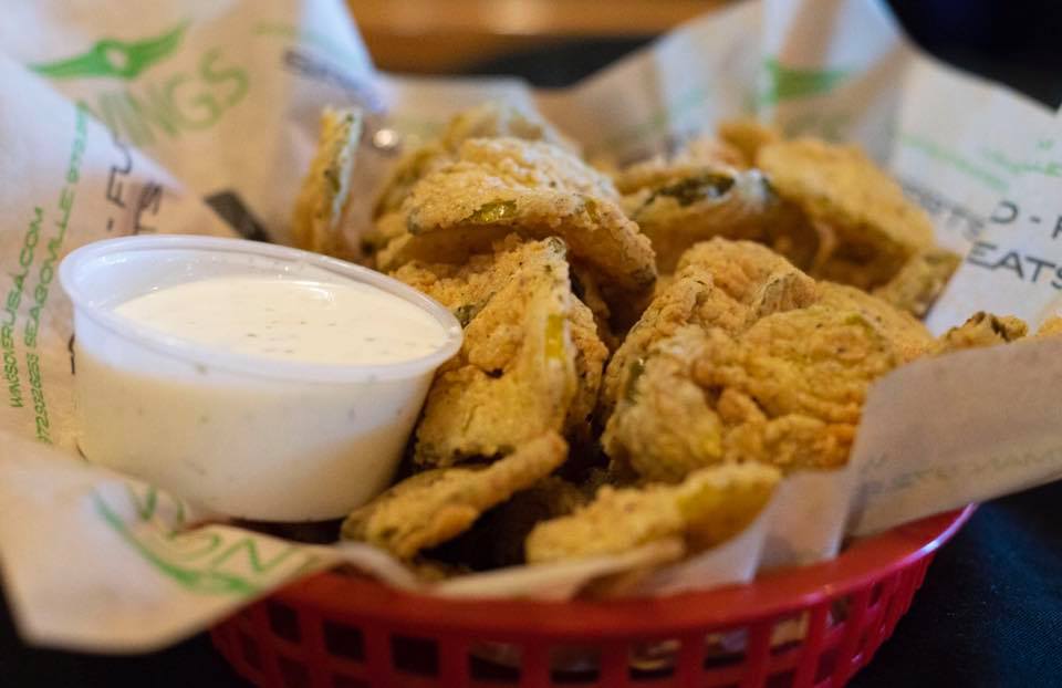 Order  Reg. Fried Pickles food online from Wings Over Fort Worth store, White Settlement on bringmethat.com