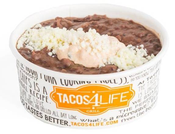 Order Refried Black Beans food online from Tacos 4 Life store, Texarkana on bringmethat.com