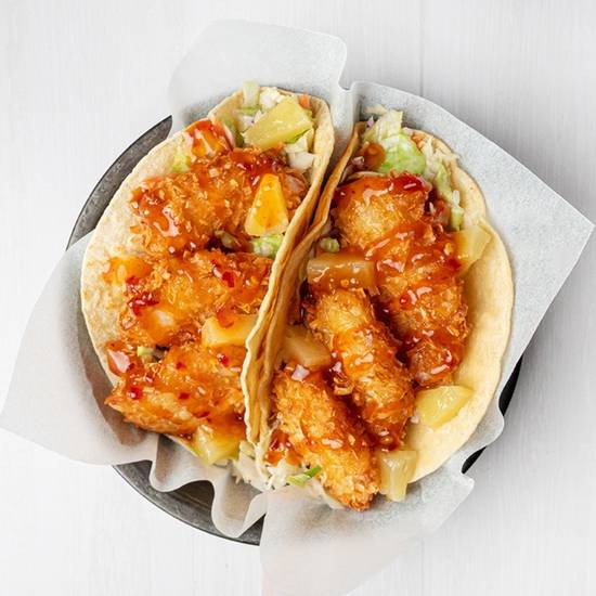 Order Coconut Shrimp Tiki Taco food online from Hurricane Grill & Wings store, Palm City on bringmethat.com