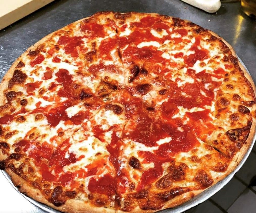 Order Cheese and Tomato (1 Topping) Red Pizza food online from Pines of Rome store, Bethesda on bringmethat.com