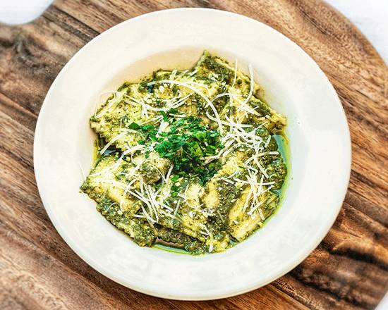 Order CHEESE RAVIOLI WITH PESTO food online from Amicis East Coast Pizzeria store, Danville on bringmethat.com