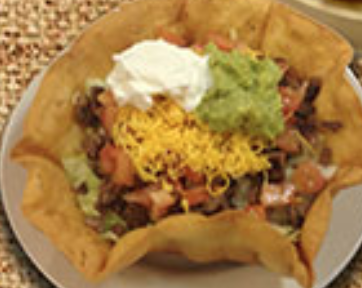 Order Taco Salad Ground Beef food online from Two Amigos store, Houston on bringmethat.com
