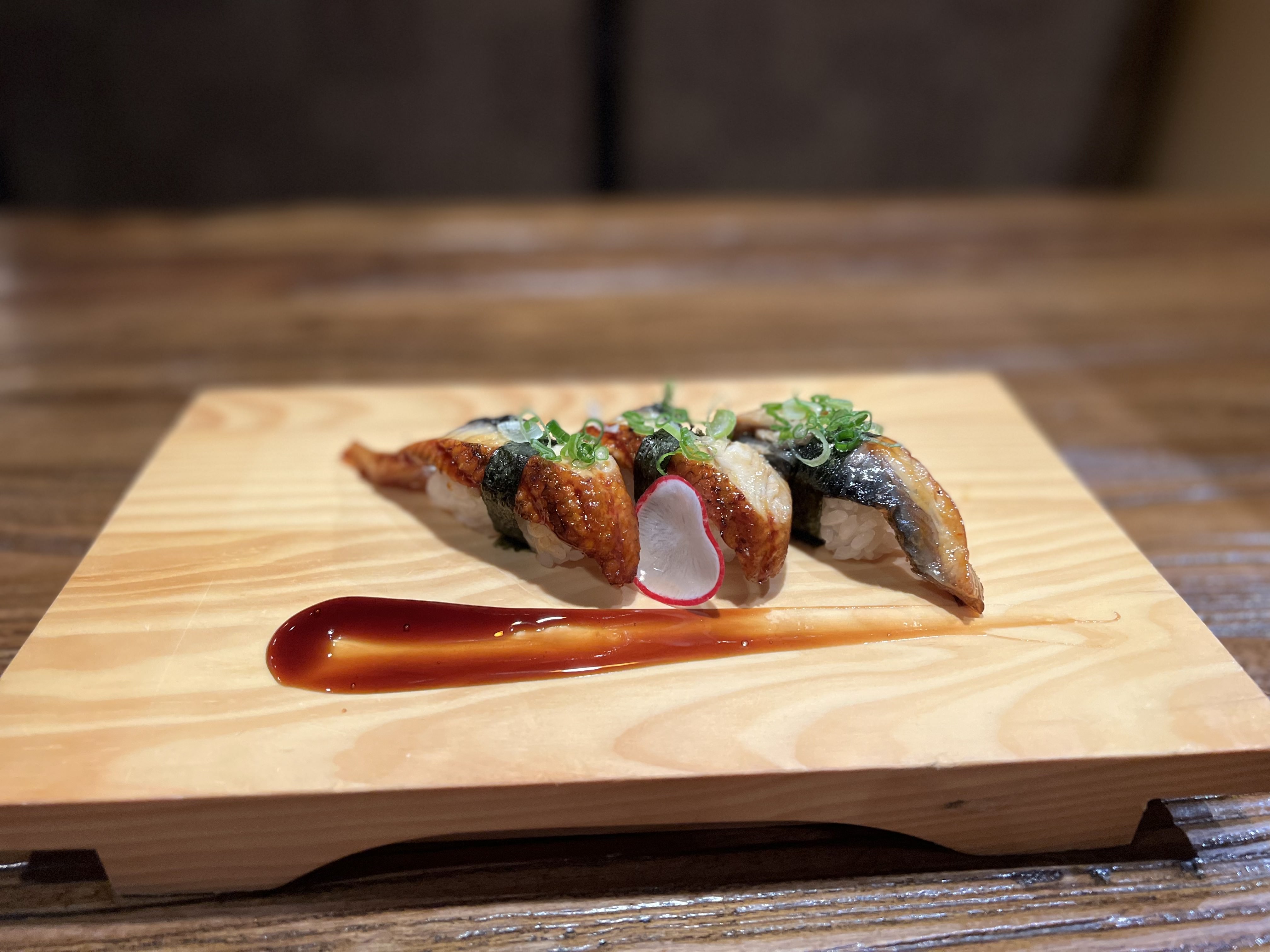 Order Fresh Water Eel Nigiri food online from Bluefin Steak House & Sushi store, Howell on bringmethat.com