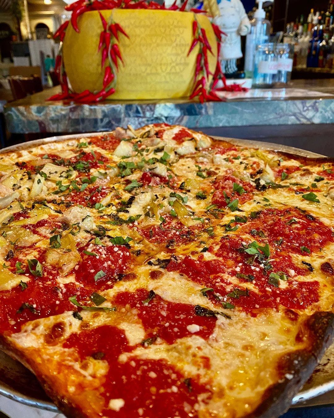 Order Grandma Thin Crust Sicilian Pizza - 12 Slices food online from Panini Grill store, Staten Island on bringmethat.com