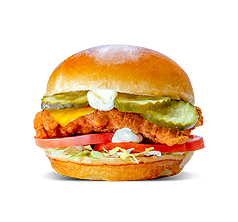 Order Crispy Chicken Burger with Cheese food online from Zo Good Burger store, Canton on bringmethat.com