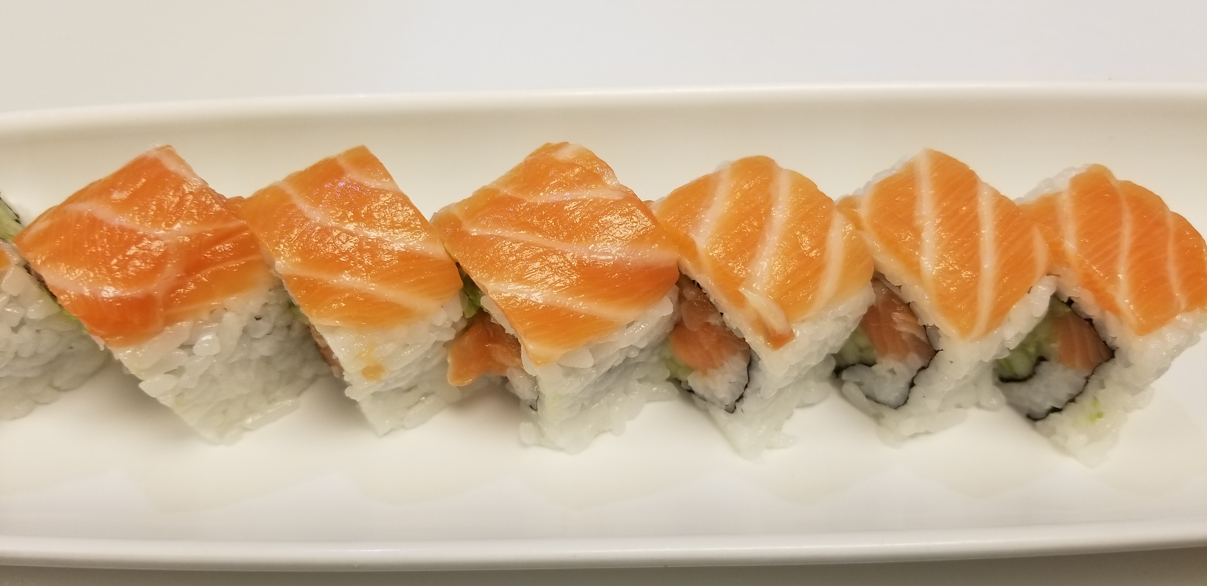Order Salmon Love Roll food online from JS Sushi store, Carrollton on bringmethat.com