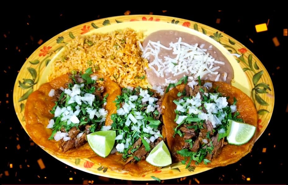 Order Kids 1 Beef Taco with Rice and Beans food online from Tony Tacos store, Normal on bringmethat.com