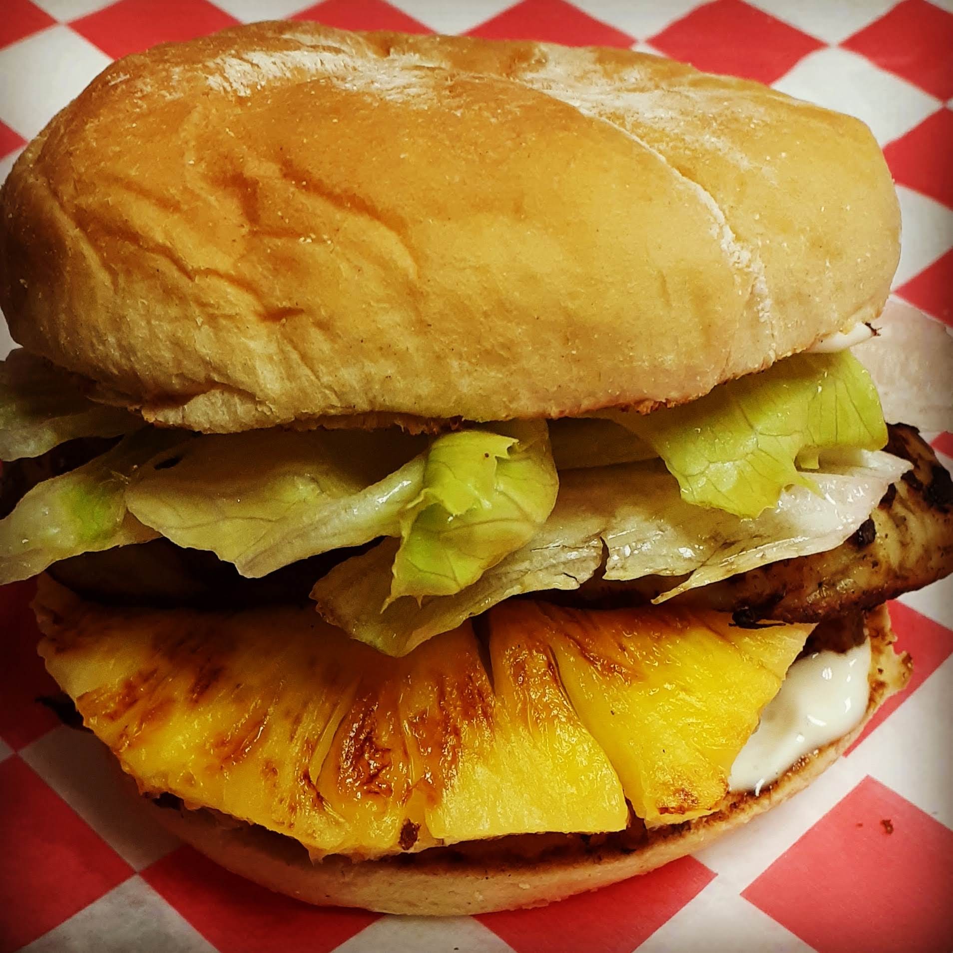 Order Jerk pineapple sandwich  food online from Crunch And Munch Take Out store, Bridgeport on bringmethat.com