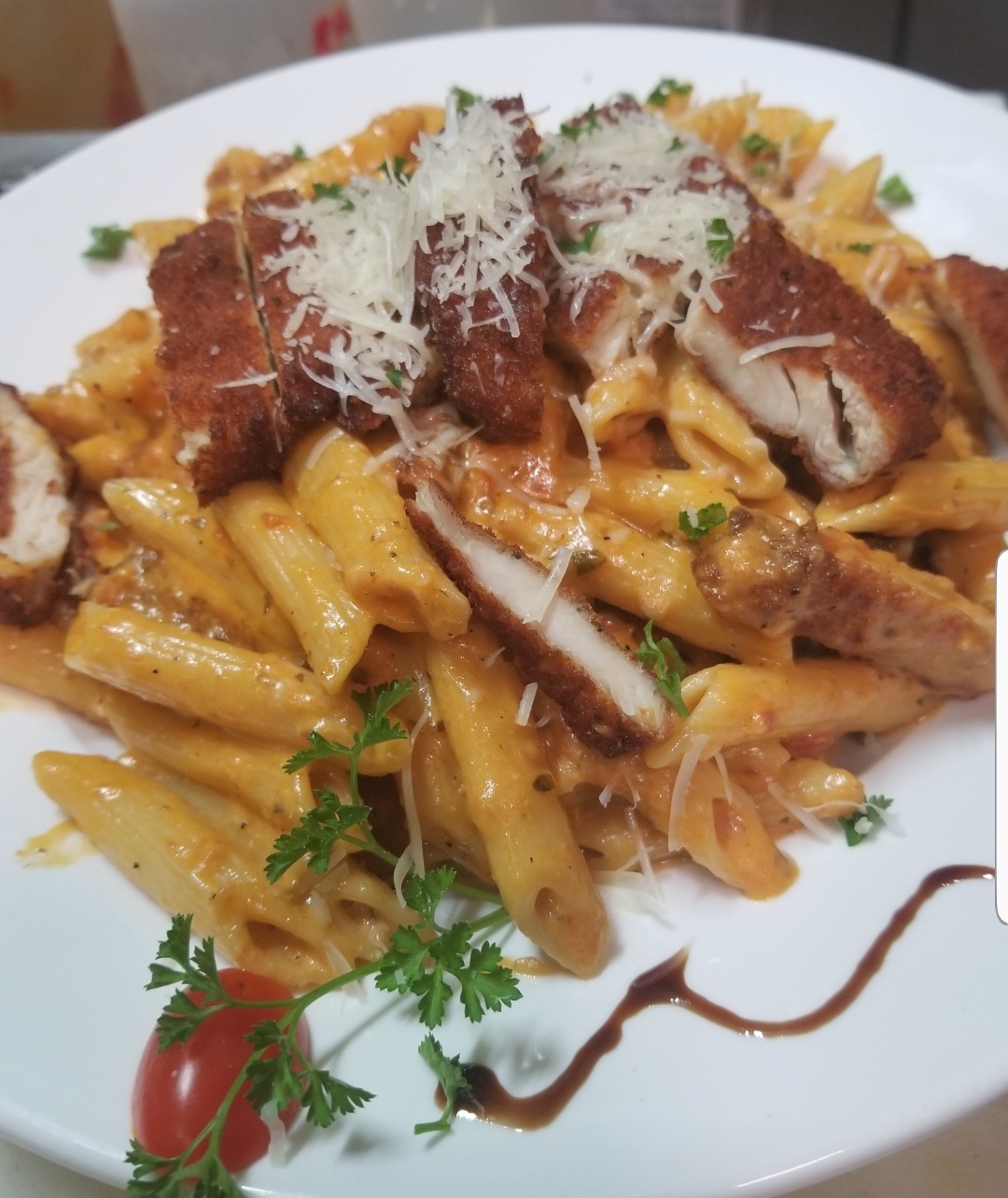 Order Chicken alla Vodka with Penne food online from Don Giovanni Wood Fired Pizza & Bar store, South Amboy on bringmethat.com