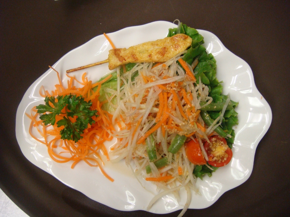 Order SL5. Chaang Papaya Salad-3PD food online from Chaang Thai Restaurant store, Morgantown on bringmethat.com