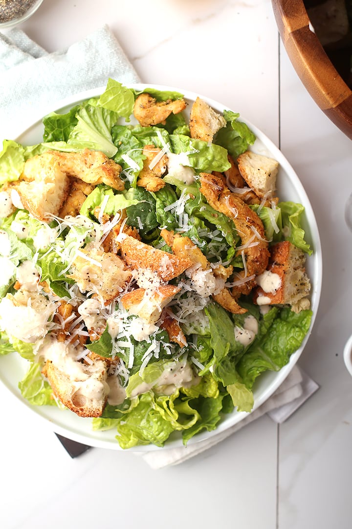 Order Caesar Salad with Grilled Chicken food online from La Zeez Pita Grill store, Torrance on bringmethat.com