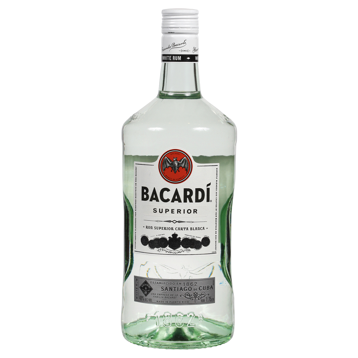 Order Bacardi Superior Rum 1.75 ml. food online from Mirage Wine & Liquor store, Palm Springs on bringmethat.com