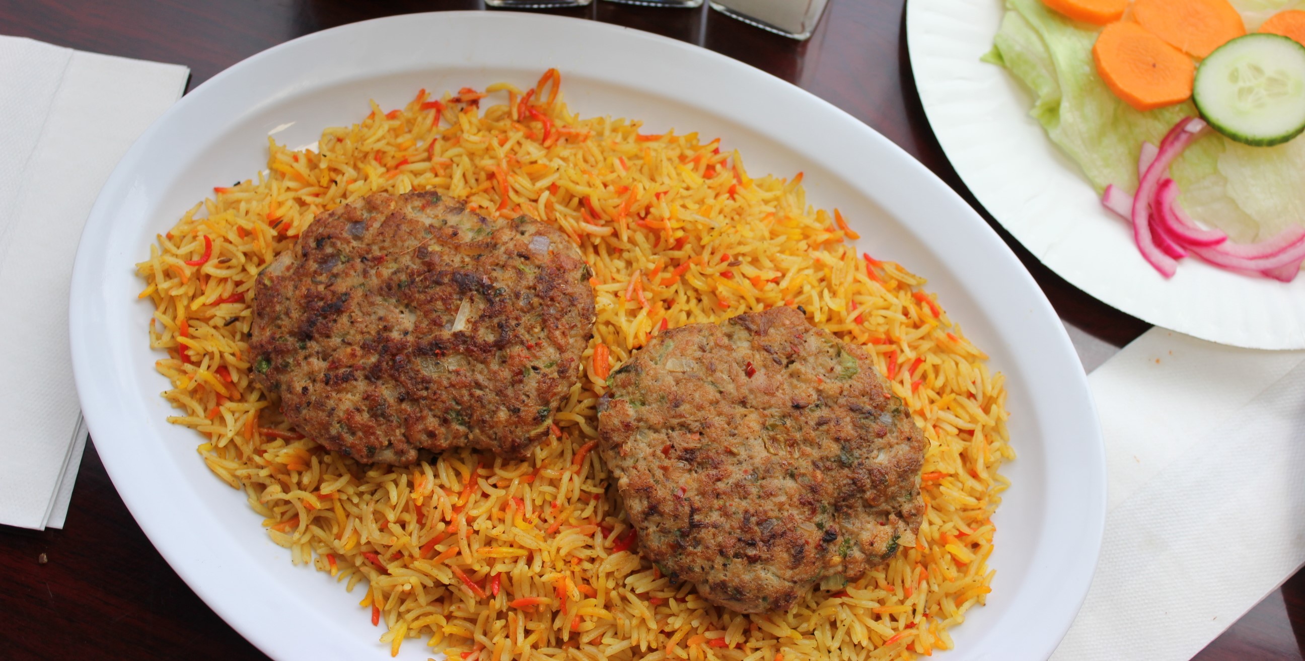 Order 4. Chicken Chapli Lunch Plater food online from Peshawri Kebab store, Waltham on bringmethat.com