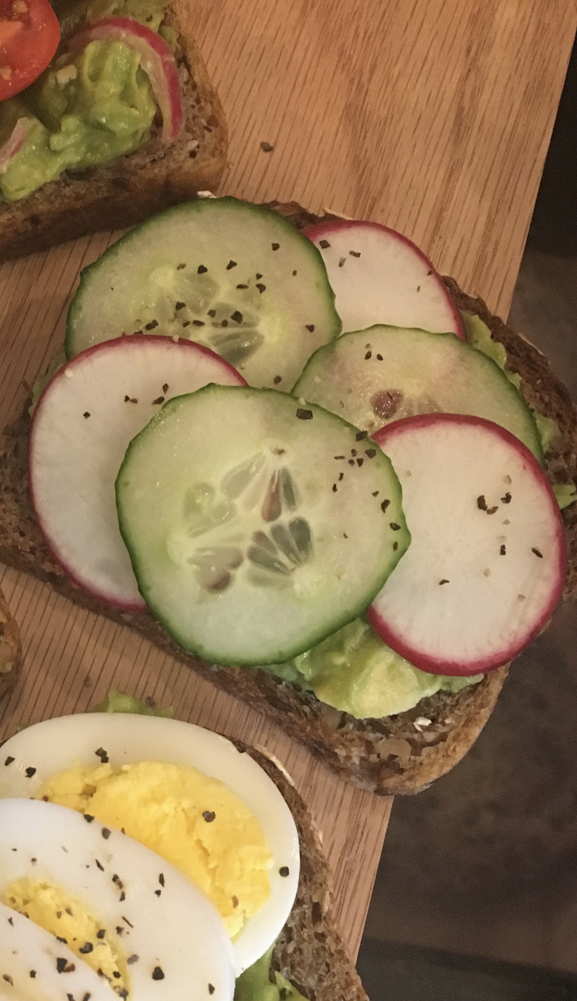 Order Cucumber + Radish Avotoast food online from Cafe Moca store, Glendale on bringmethat.com