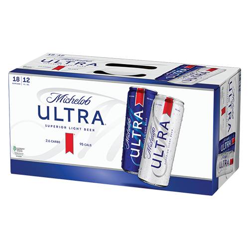 Order Michelob ULTRA Cans - 12 oz Cans/18 Pack food online from Bottle Shop & Spirits store, Los Alamitos on bringmethat.com